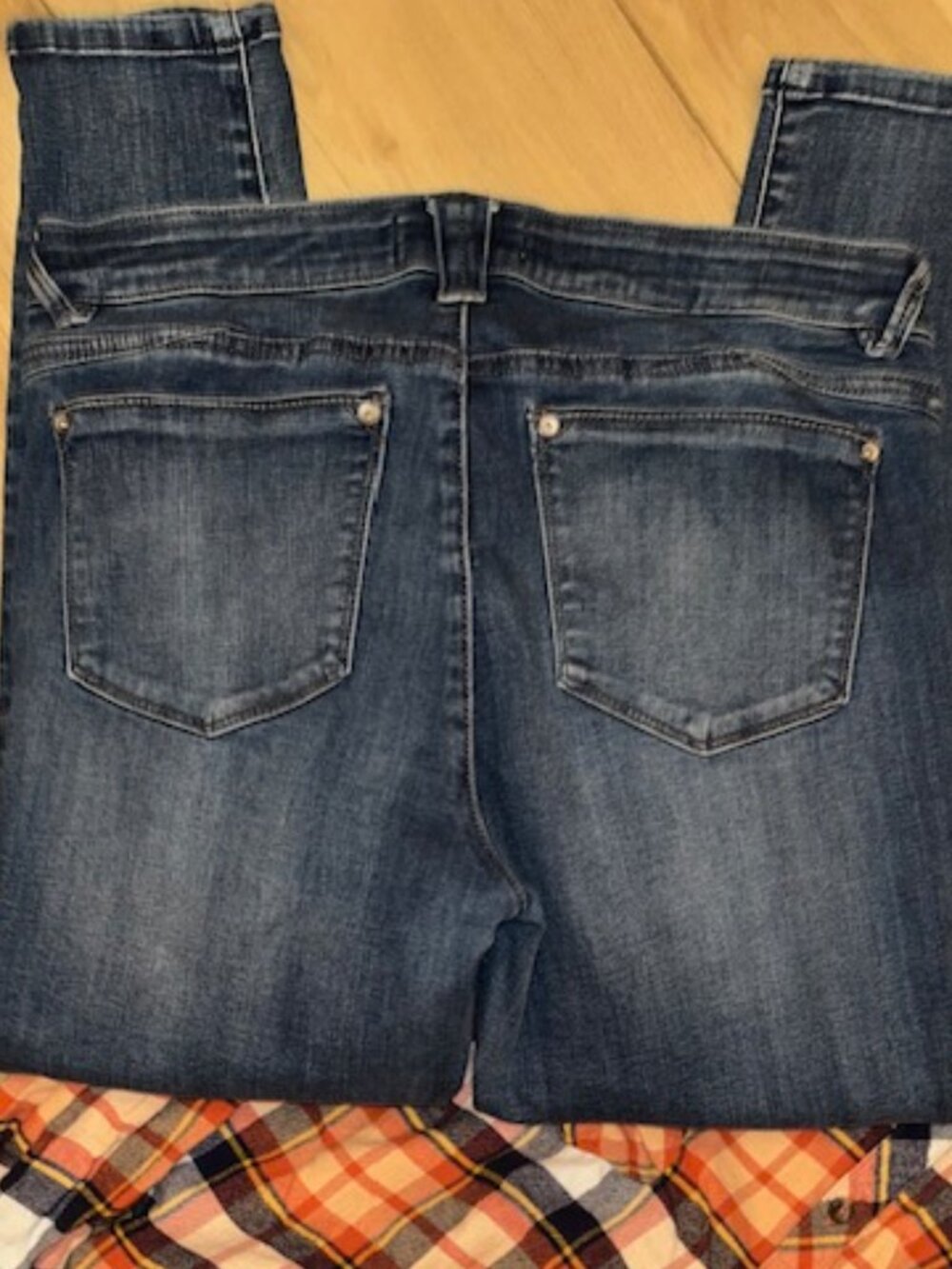 wit & wisdom size 12p 12 petite womens blue denim jeans pants stretch